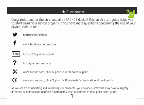 Mode d'emploi ARCHOS DIAMOND 2 PLUS