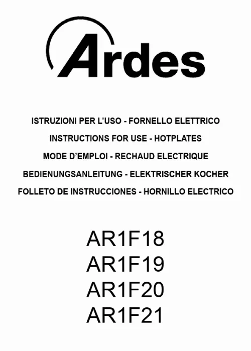 Mode d'emploi ARDES AR1F21