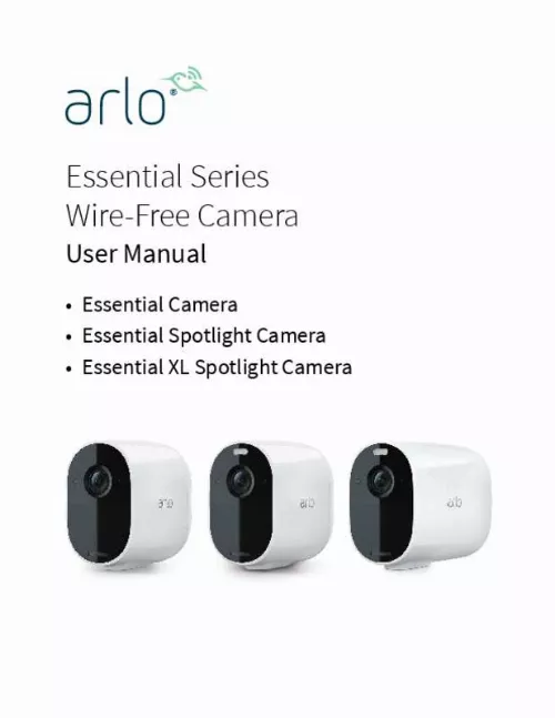 Mode d'emploi ARLO ESSENTIAL SPOTLIGHT CAMERA VMC2030