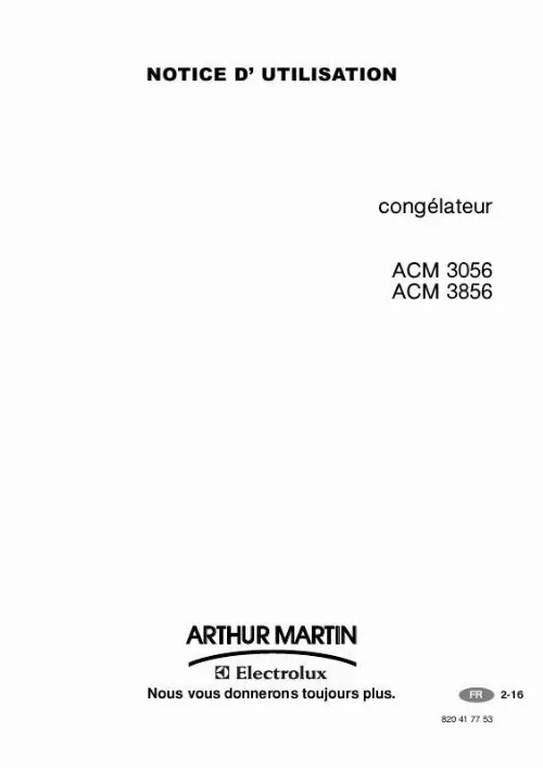 Mode d'emploi ARTHUR MARTIN ACM3056