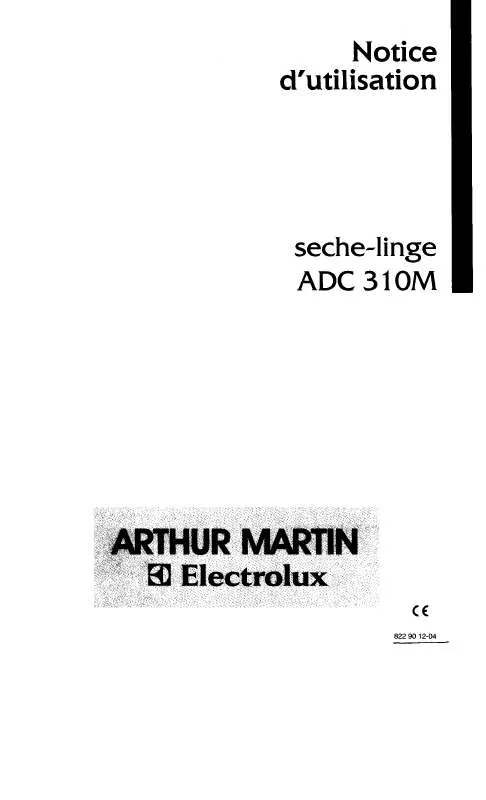 Mode d'emploi ARTHUR MARTIN ADC310M