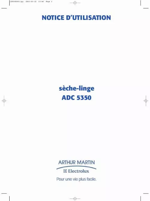 Mode d'emploi ARTHUR MARTIN ADC5350