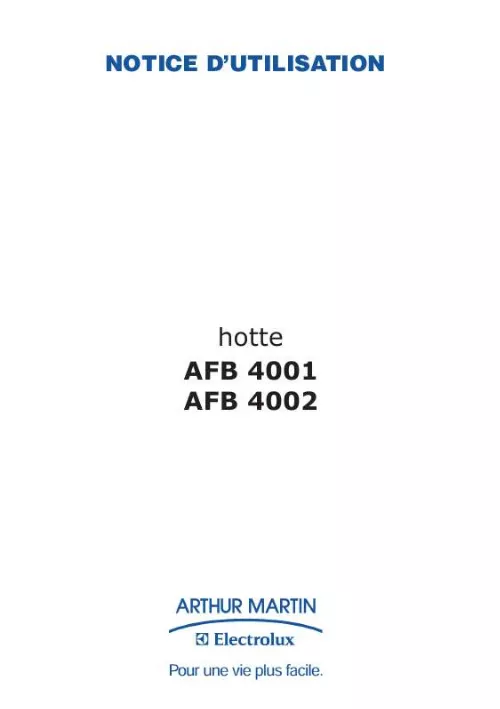Mode d'emploi ARTHUR MARTIN AFB4001X