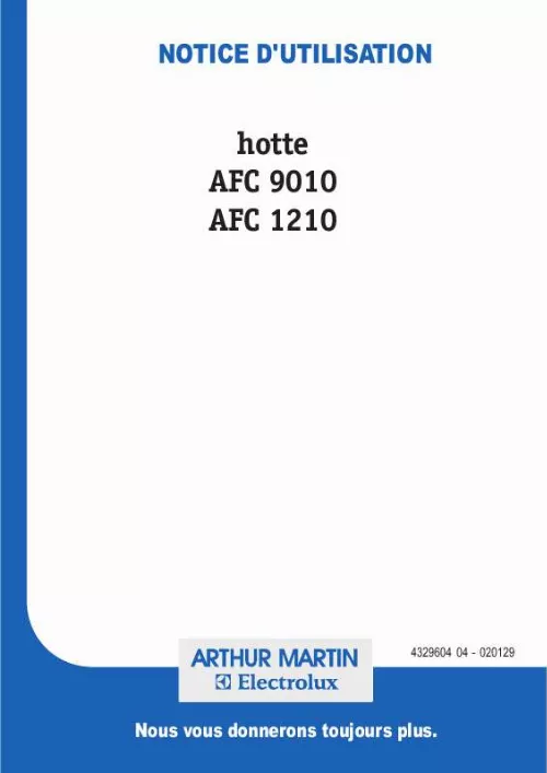 Mode d'emploi ARTHUR MARTIN AFC1210N