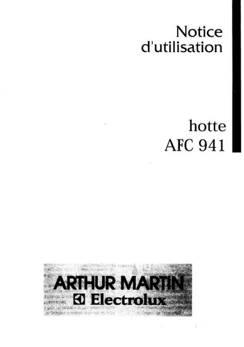 Mode d'emploi ARTHUR MARTIN AFC941N