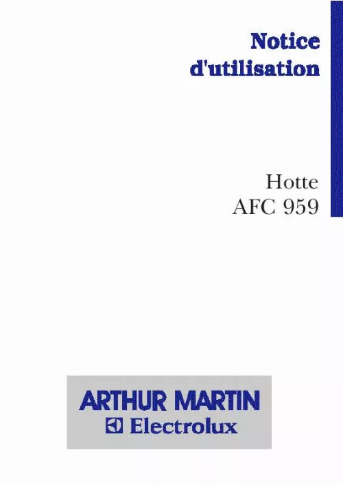 Mode d'emploi ARTHUR MARTIN AFC959X