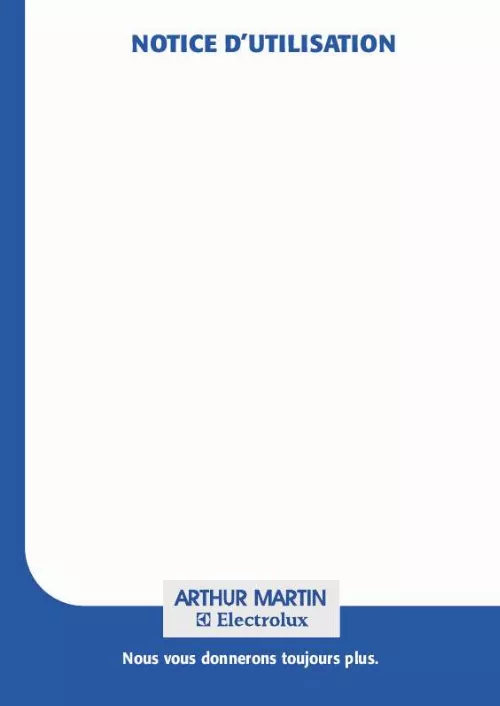 Mode d'emploi ARTHUR MARTIN AFC990N
