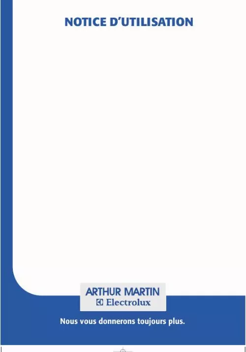Mode d'emploi ARTHUR MARTIN AFC995N