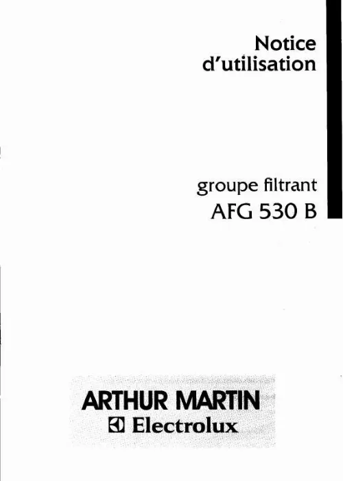 Mode d'emploi ARTHUR MARTIN AFG530B