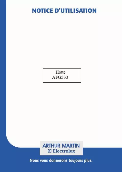 Mode d'emploi ARTHUR MARTIN AFG530X