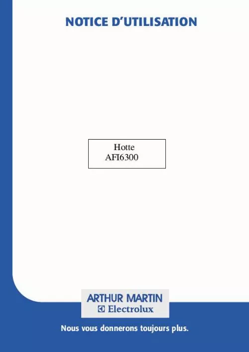 Mode d'emploi ARTHUR MARTIN AFI6300B