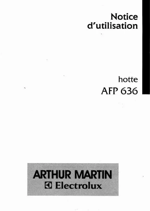 Mode d'emploi ARTHUR MARTIN AFP636W