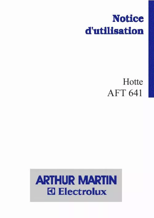 Mode d'emploi ARTHUR MARTIN AFT641N1