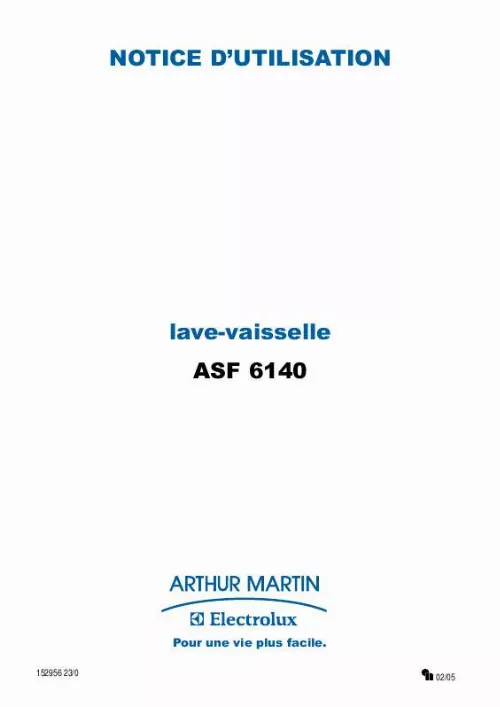 Mode d'emploi ARTHUR MARTIN AME ASF6140 F