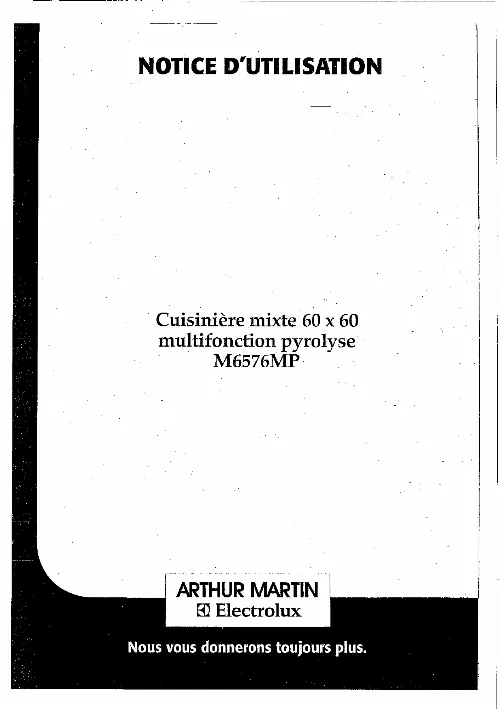 Mode d'emploi ARTHUR MARTIN AMF 355