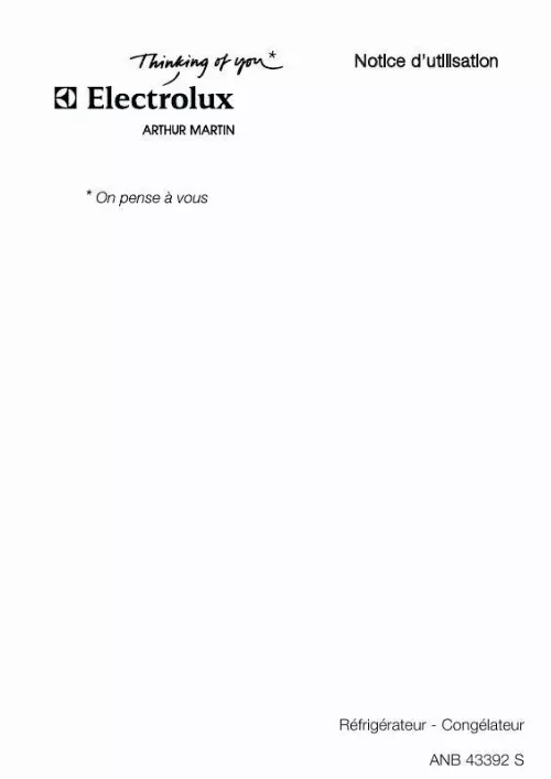 Mode d'emploi ARTHUR MARTIN ANB43392S