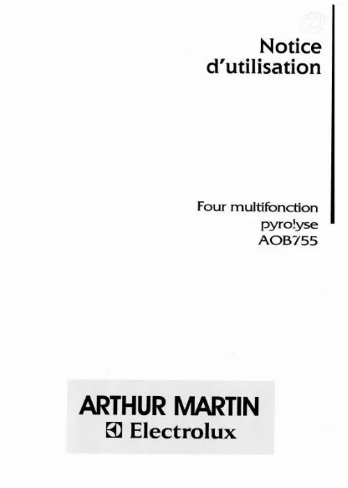 Mode d'emploi ARTHUR MARTIN AOB755W1