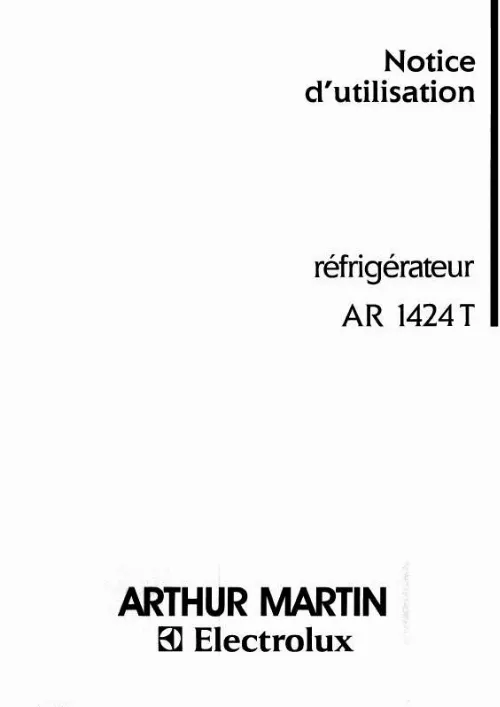 Mode d'emploi ARTHUR MARTIN AR1424T