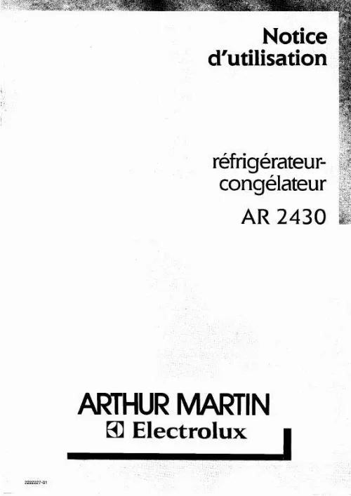 Mode d'emploi ARTHUR MARTIN AR2430W