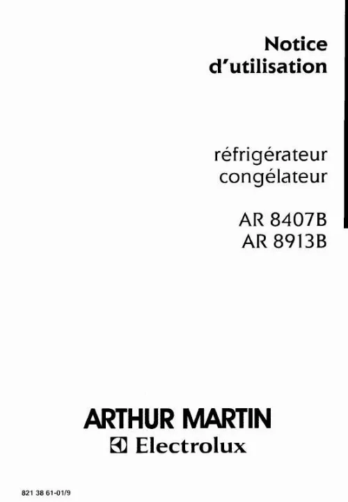 Mode d'emploi ARTHUR MARTIN AR3407B