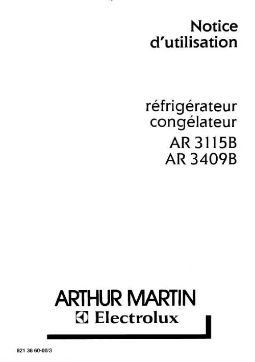Mode d'emploi ARTHUR MARTIN AR3409B