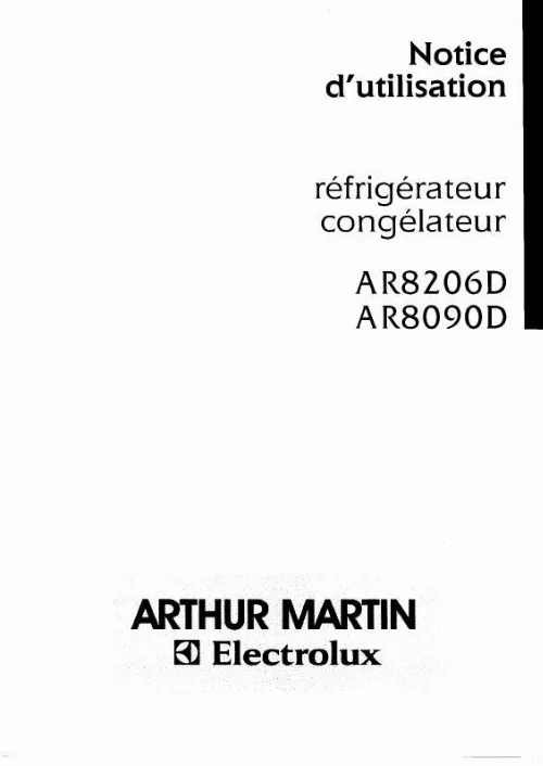 Mode d'emploi ARTHUR MARTIN AR8090D