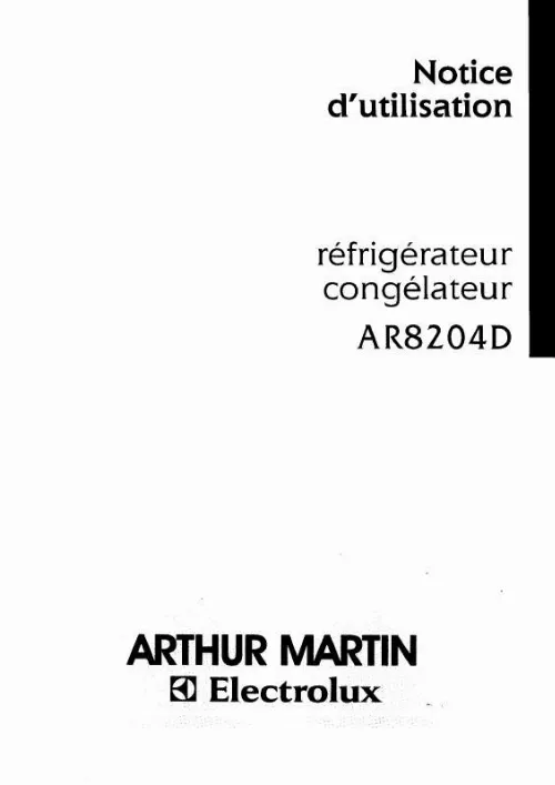 Mode d'emploi ARTHUR MARTIN AR8204D1