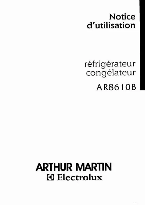 Mode d'emploi ARTHUR MARTIN AR8610B