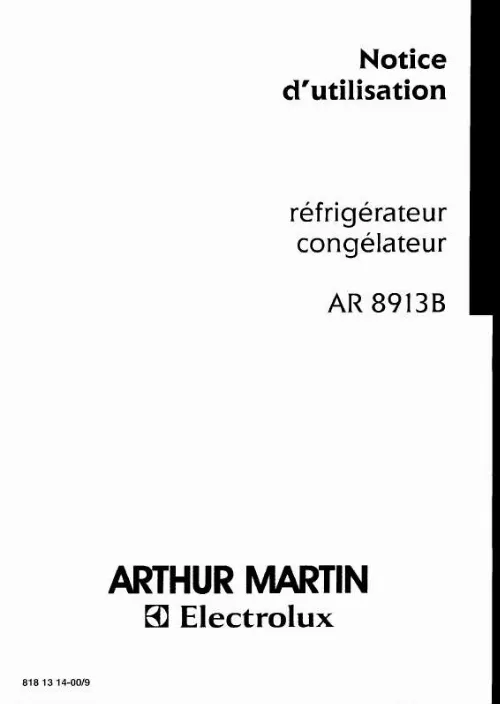 Mode d'emploi ARTHUR MARTIN AR8993B