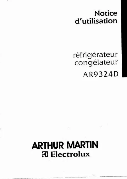Mode d'emploi ARTHUR MARTIN AR9324D