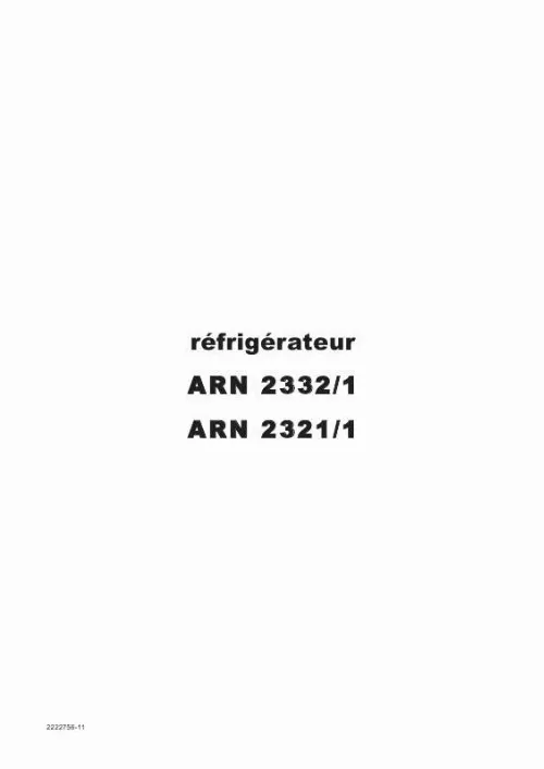 Mode d'emploi ARTHUR MARTIN ARN2332-1