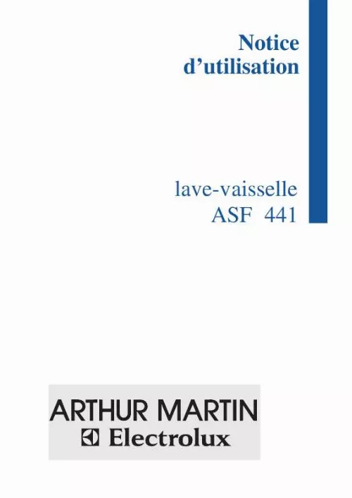 Mode d'emploi ARTHUR MARTIN ASF441