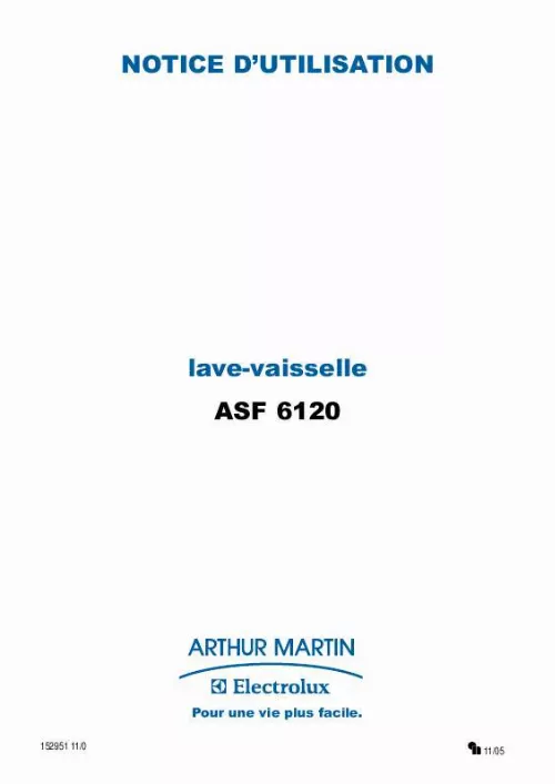 Mode d'emploi ARTHUR MARTIN ASF6120