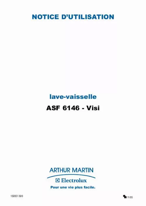 Mode d'emploi ARTHUR MARTIN ASF6146