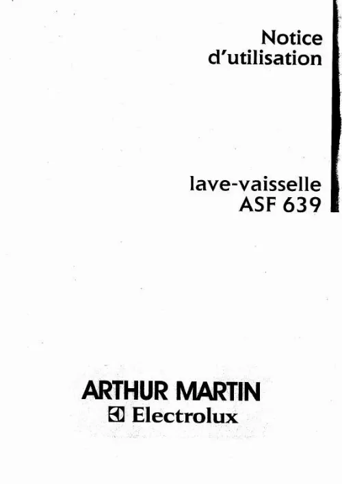 Mode d'emploi ARTHUR MARTIN ASF635-W