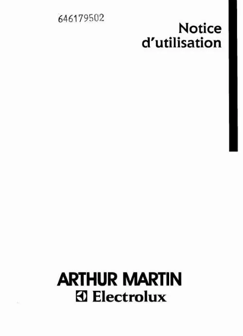 Mode d'emploi ARTHUR MARTIN ASF655W