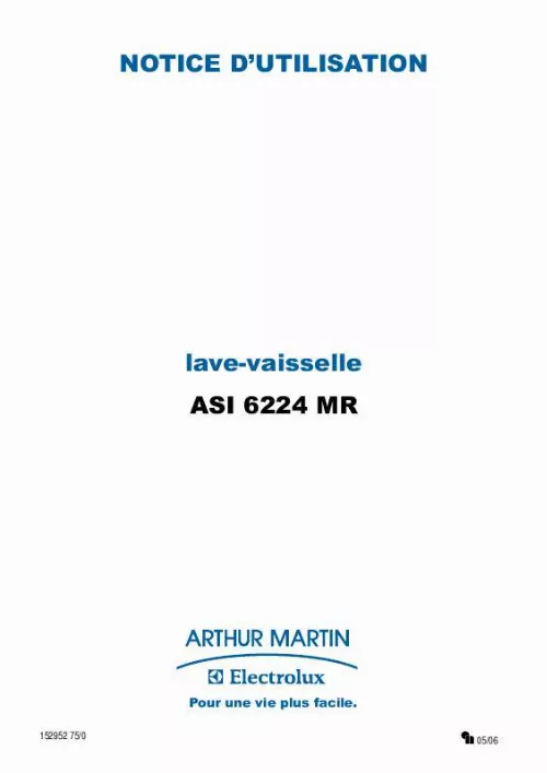 Mode d'emploi ARTHUR MARTIN ASI6224MR