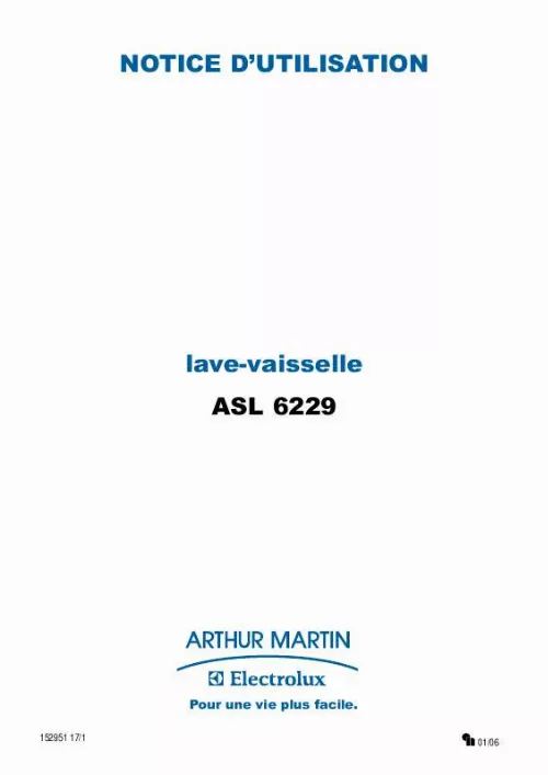 Mode d'emploi ARTHUR MARTIN ASL6229SC