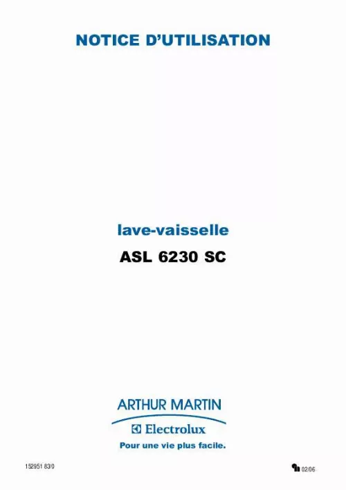 Mode d'emploi ARTHUR MARTIN ASL6230SC