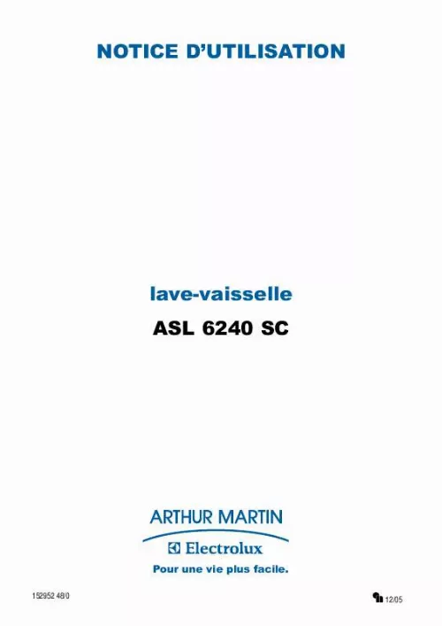 Mode d'emploi ARTHUR MARTIN ASL6240SC