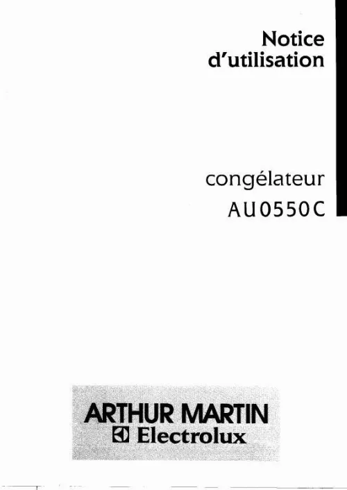 Mode d'emploi ARTHUR MARTIN AU0550C2