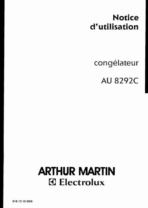 Mode d'emploi ARTHUR MARTIN AU8293C