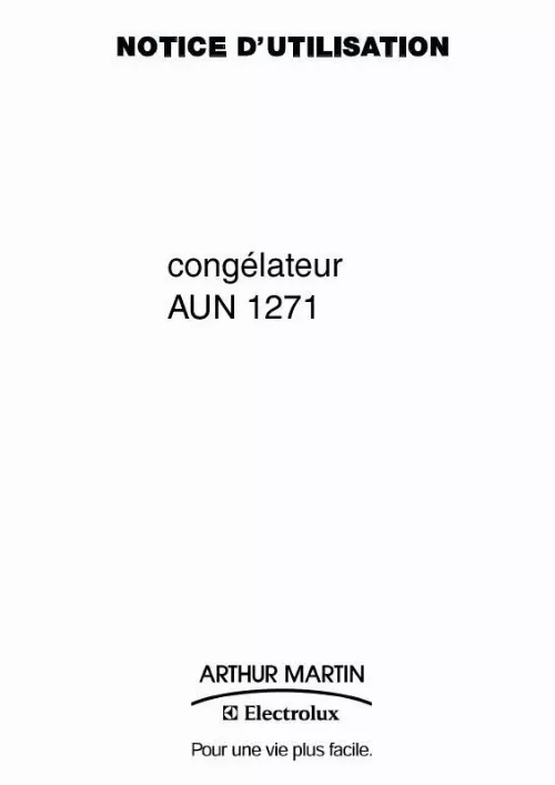 Mode d'emploi ARTHUR MARTIN AUN1271