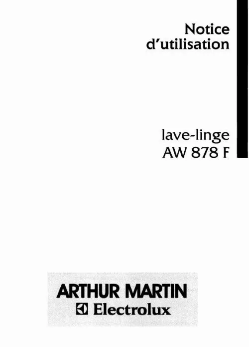 Mode d'emploi ARTHUR MARTIN AW878F