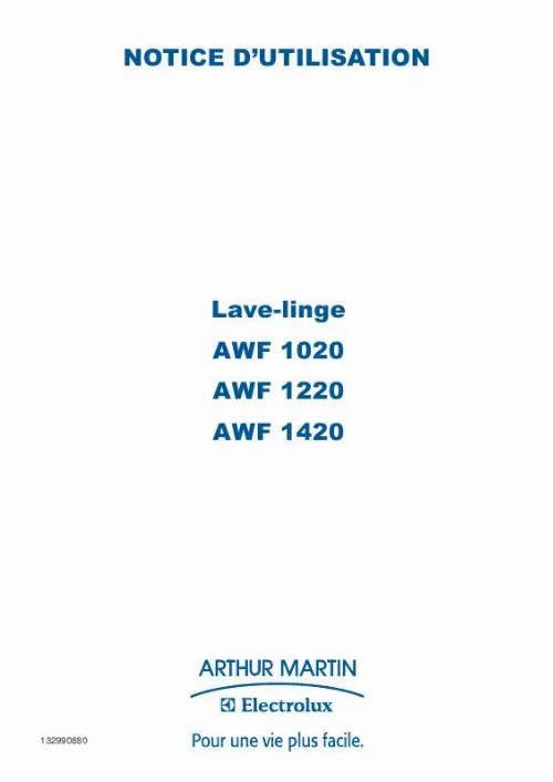 Mode d'emploi ARTHUR MARTIN AWF1220