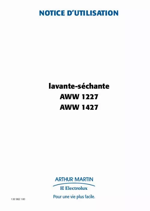 Mode d'emploi ARTHUR MARTIN AWW1227