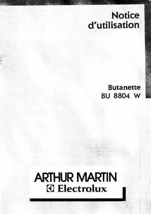 Mode d'emploi ARTHUR MARTIN BU8804W1