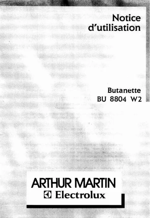 Mode d'emploi ARTHUR MARTIN BU8804W2
