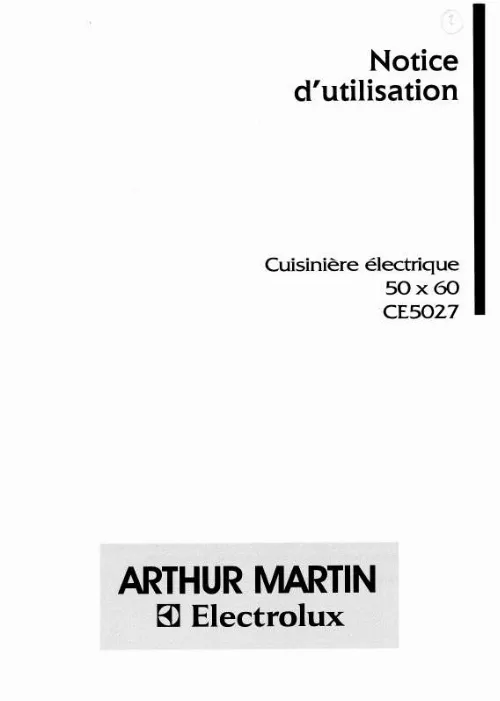 Mode d'emploi ARTHUR MARTIN CE5027W1
