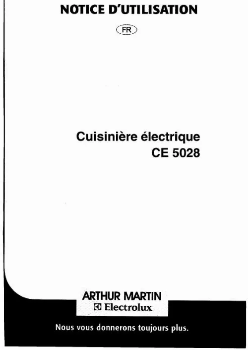 Mode d'emploi ARTHUR MARTIN CE5028